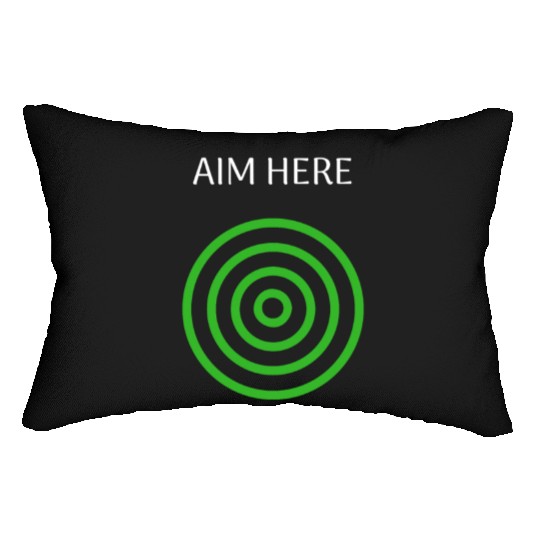Aim Here Target Archery Bullseye Lumbar Pillows