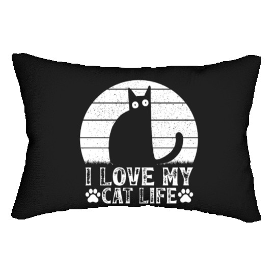 Cat Owner Cat Lover I Love My Cat Life Funny Cat M Lumbar Pillows
