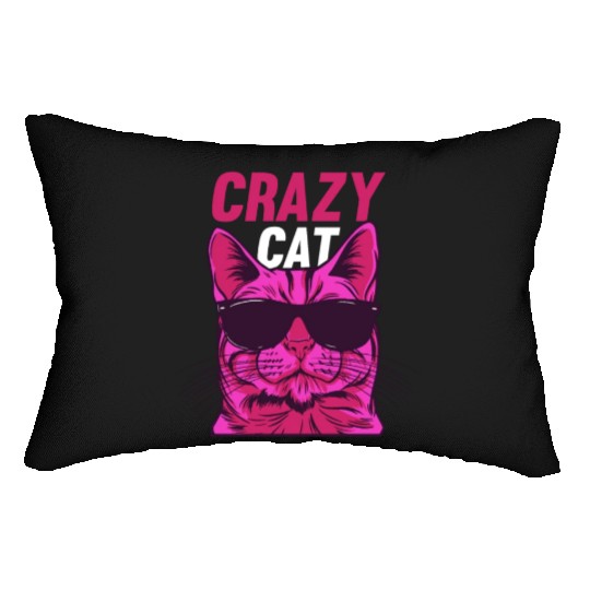 Cat Lover Cat Owner Funny Cat Meme I Crazy Cat Lumbar Pillows
