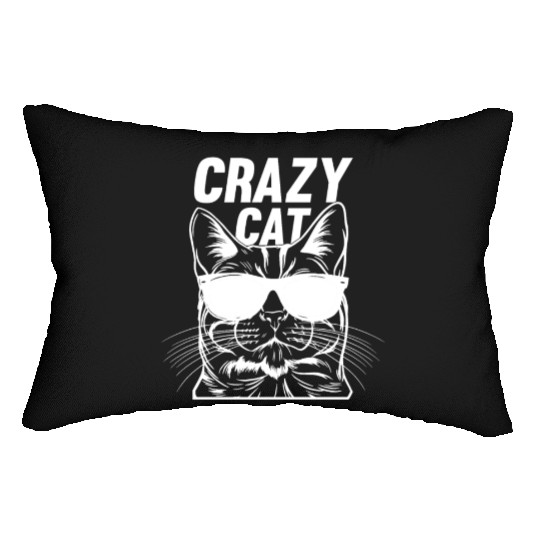 Cat Owner Cat Lover Funny Cat Meme I Crazy Cat Lumbar Pillows