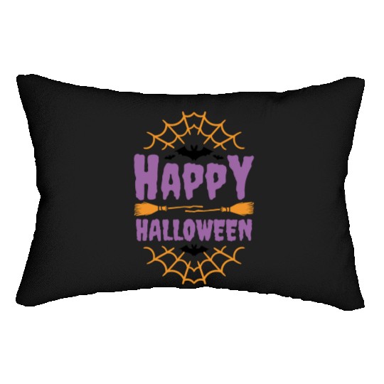 Happy Halloween Cat Pumpkin Lumbar Pillows