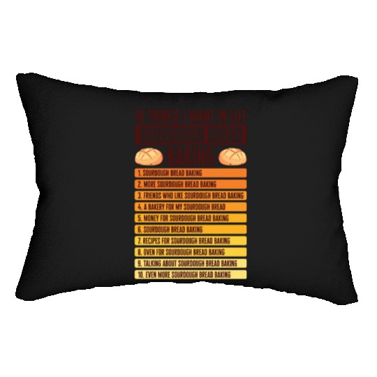 Sourdough Bread Baking Foodie Baker Cooking Lumbar Pillows