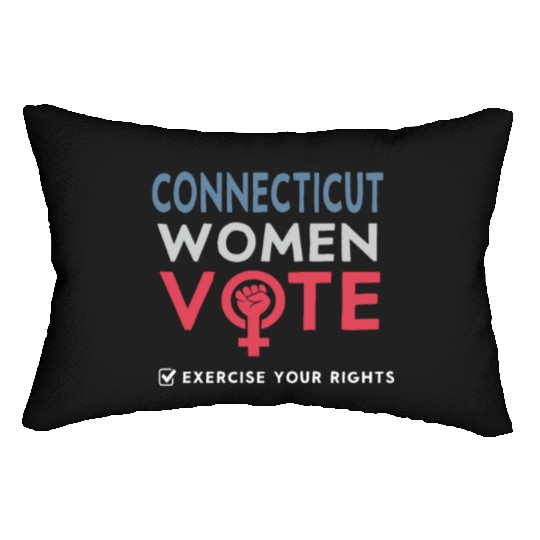 Connecticut Women Vote Voter 2022 Election Lumbar Pillows