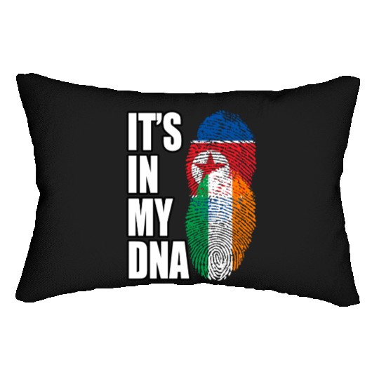 North Korean And Irish Mix Heritage DNA Flag Lumbar Pillows
