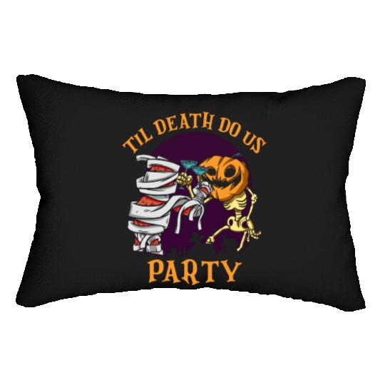 Til Death Do Us Party Bridal Bachelorette Couples Lumbar Pillows