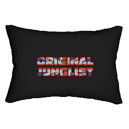 Original Junglist DNB Drum n Bass UK Remix Lumbar Pillows