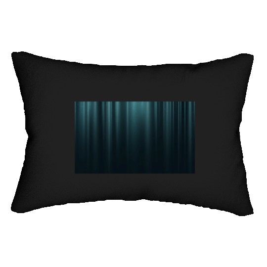 Elegant Teal Blue Theater Cinema Curtain Pattern Lumbar Pillows