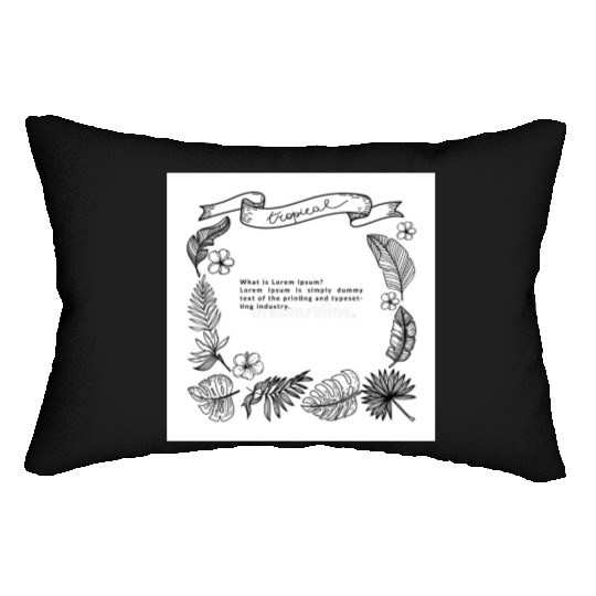 frame made silhouettes tropical elements tropical Lumbar Pillows