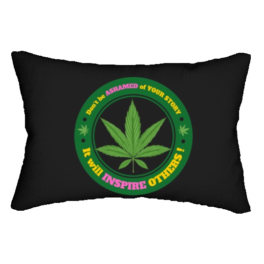 Drug Addiction Recovery AA Sober Sobriety Cannabis Lumbar Pillows