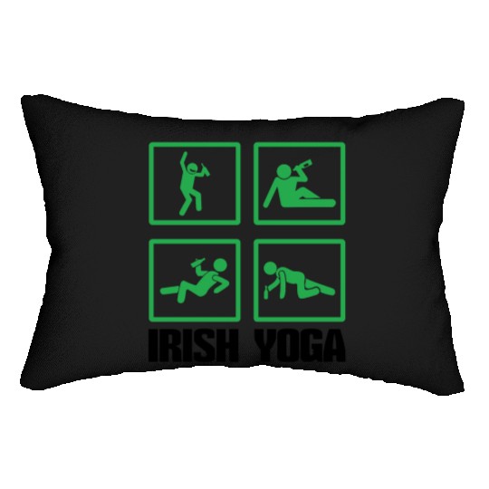 Relax Yoga Time Mandala Meditate Drunk Irish Yoga Lumbar Pillows
