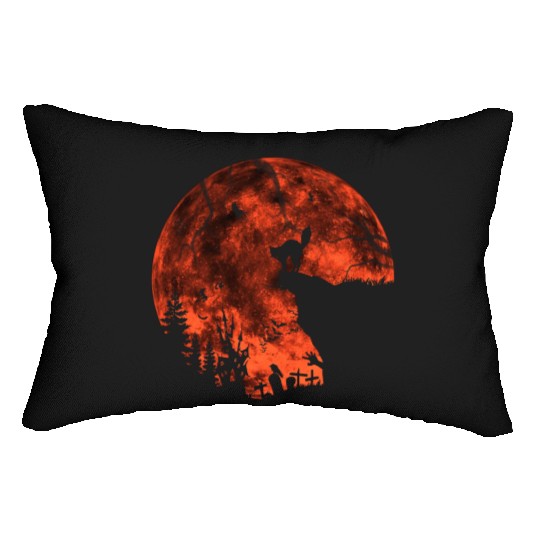 Cat Red Moon trick or treat Bats Forest Funny Hall Lumbar Pillows