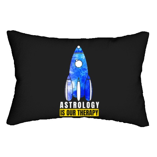 Abstract Delightful Rocket Of Cheerful Astro Quote Lumbar Pillows