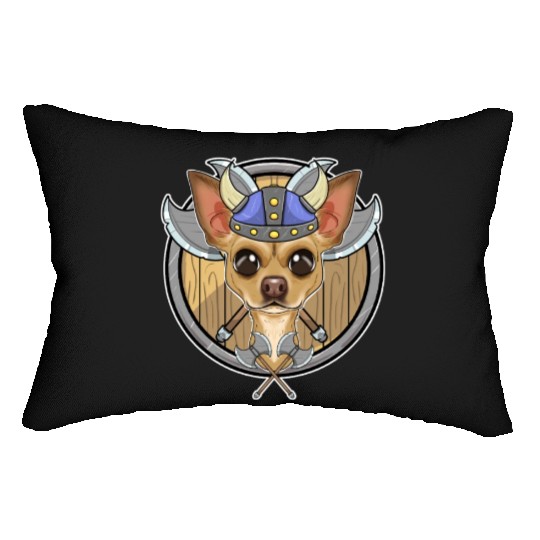 Chihuahua I Valhalla I Viking Lumbar Pillows