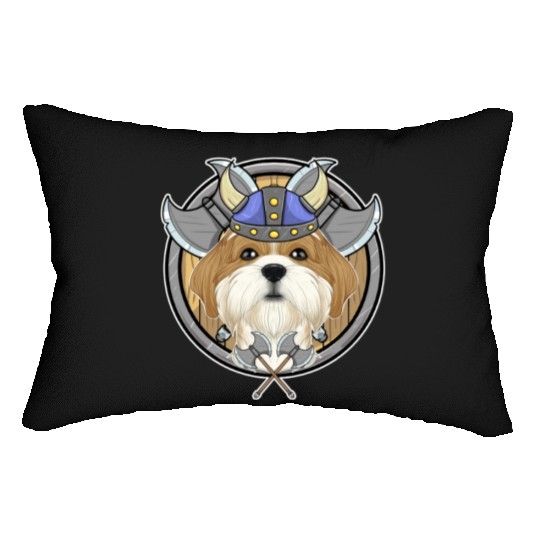 Shih Tzu I Valhalla I Viking Lumbar Pillows