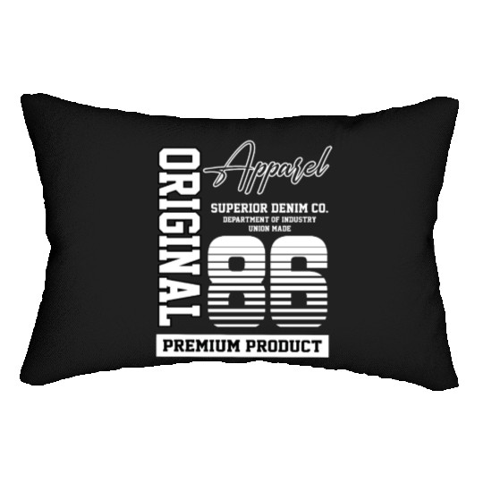 1986 Vintage Birthday Vintage Gift Retro Lumbar Pillows