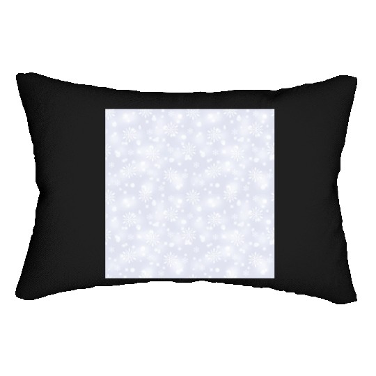 Lilac Snowflakes Pattern Lumbar Pillows