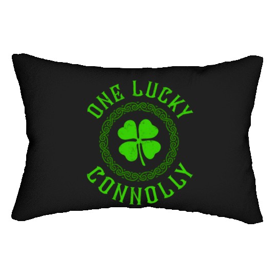 One Lucky Connolly Irish Family 4 Leaf Clover Lumbar Pillows