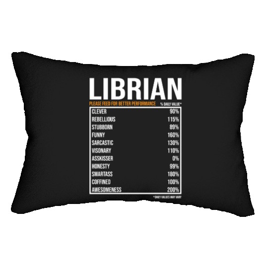 Librarian Daily Value funny Librarian Lumbar Pillows