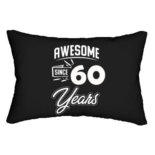 60th Birthday Party Age Year October Lumbar Pillows
