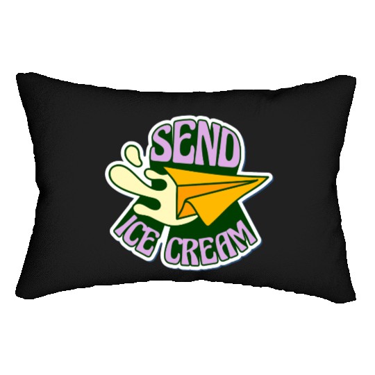 send ice cream Lumbar Pillows