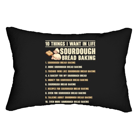 Sourdough Bread Baking Foodie Baker Cooking Lumbar Pillows
