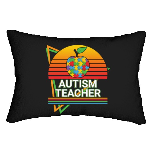 Autism Teacher Retro Lumbar Pillows