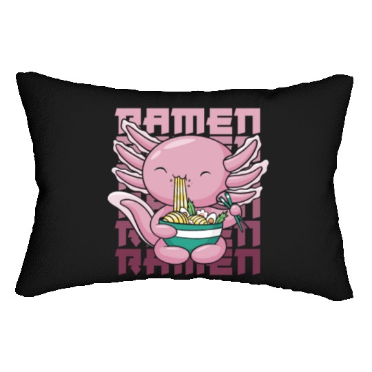 Axolotl Ramen Funny Ramen Lover Gift Lumbar Pillows