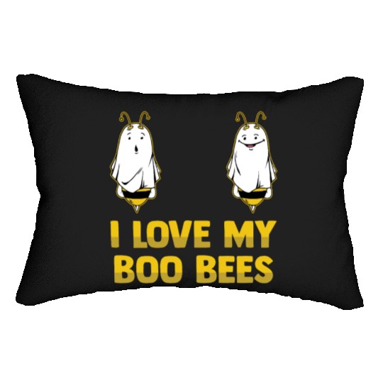 I Love My Boo Bees Bumble Bees Halloween Costume Lumbar Pillows