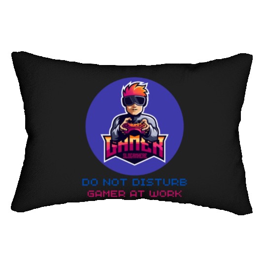 Do Not Disturb Gamer At Work-Gaming Lover Lumbar Pillows