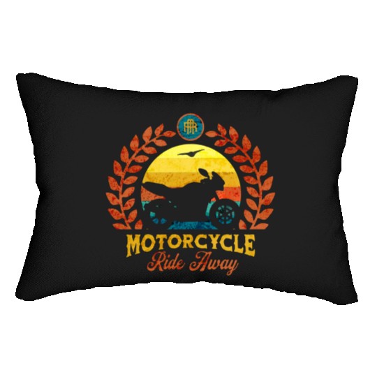 Motorcycle Ride Away Lumbar Pillows