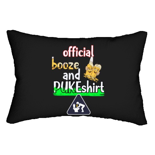official drunk and puke for boozers next party Lumbar Pillows
