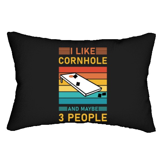 I like cornhole and maybe 3 people - Bean Bag Toss Lumbar Pillows