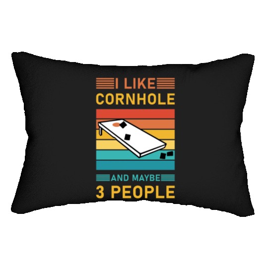 I like cornhole and maybe 3 people - Bean Bag Toss Lumbar Pillows