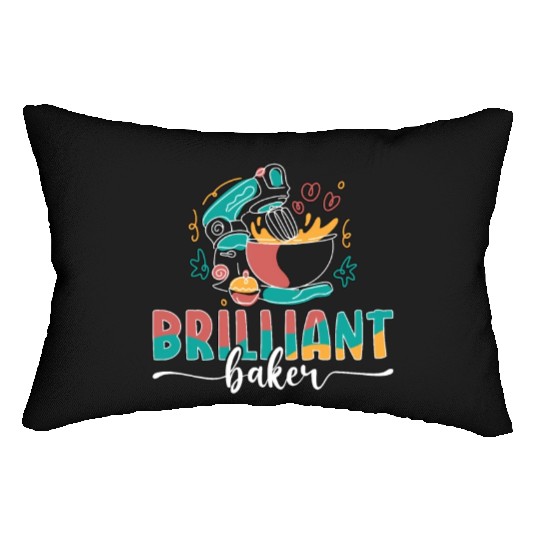 Baker Brilliant Cupcake Baking Bakery Chef Cake Lumbar Pillows
