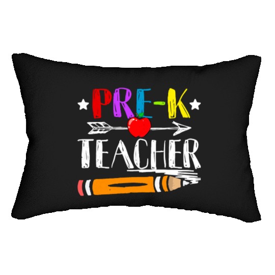 Funny Back To School Teacher Student Pre K Teacher Lumbar Pillows