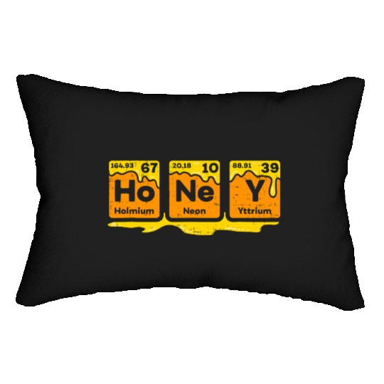 Honey Periodic Table Beekeeper Bee Hives Science Lumbar Pillows