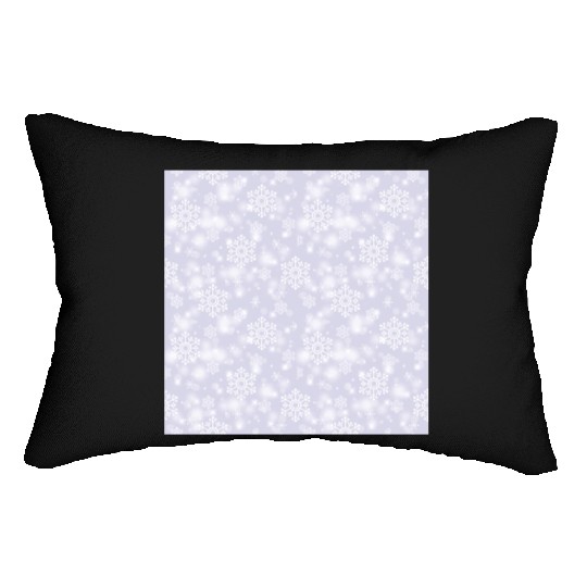 Lavender Snowflakes Pattern Lumbar Pillows