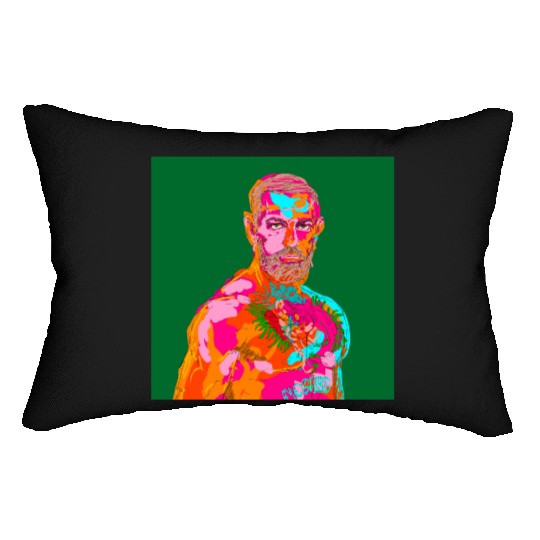 Conor McGregor abstract painting Lumbar Pillows