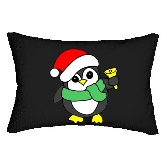 penguin ringing bell Lumbar Pillows
