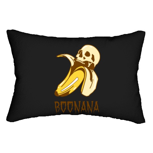 Boonana. Scary Banana Skull Halloween Lumbar Pillows