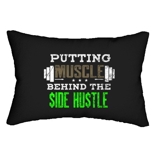 Money Financial Freedom Muscle Side Hustle Fitness Lumbar Pillows