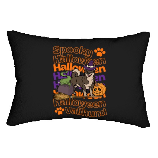 Cute Swedish Vallhund Halloween costume dog Lumbar Pillows