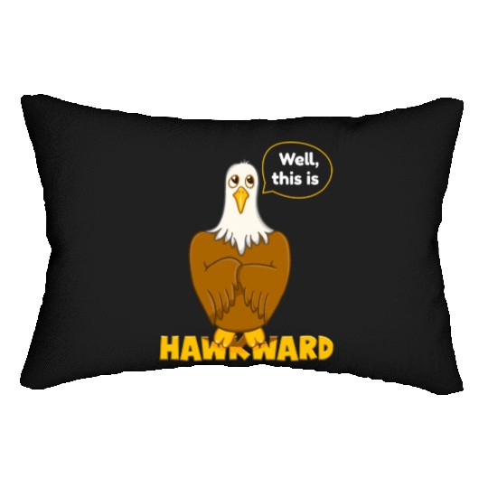 Hawk Word Pun for Animal Lovers Lumbar Pillows