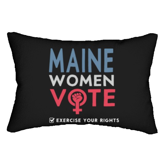 Maine Women Vote Voter 2022 Election Feminist Lumbar Pillows