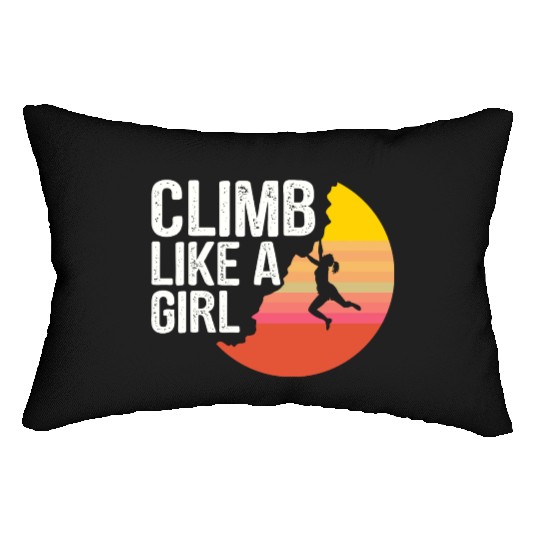 Climbing Mountaineering Climber Mountains Hiking Lumbar Pillows
