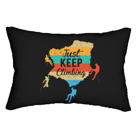Climbing Mountaineering Climber Mountains Hiking Lumbar Pillows