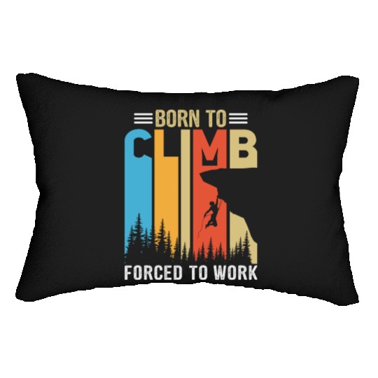 Climbing Mountaineering Climber Mountains Hiking Lumbar Pillows