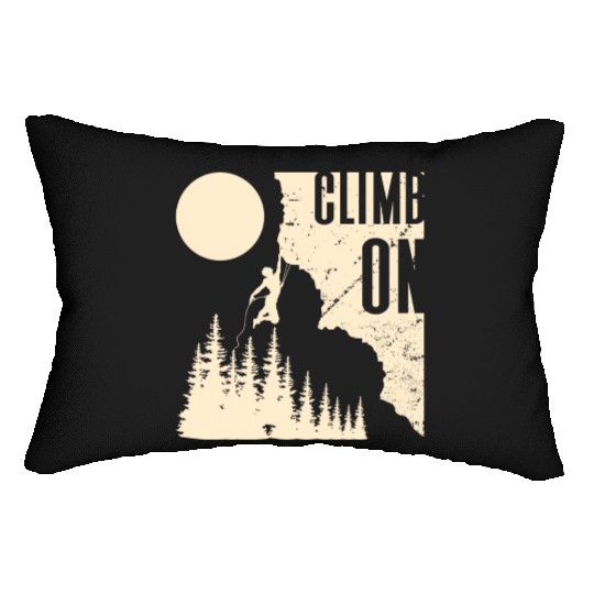 Climbing Mountaineering Climber Mountains Hiking Lumbar Pillows