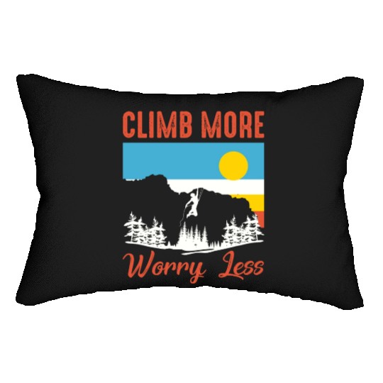 Climbing Mountaineering Climber Mountains Hiking Lumbar Pillows