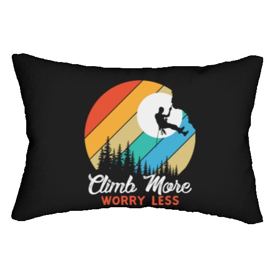 Climbing Mountaineering Climber Mountains Hiking Lumbar Pillows